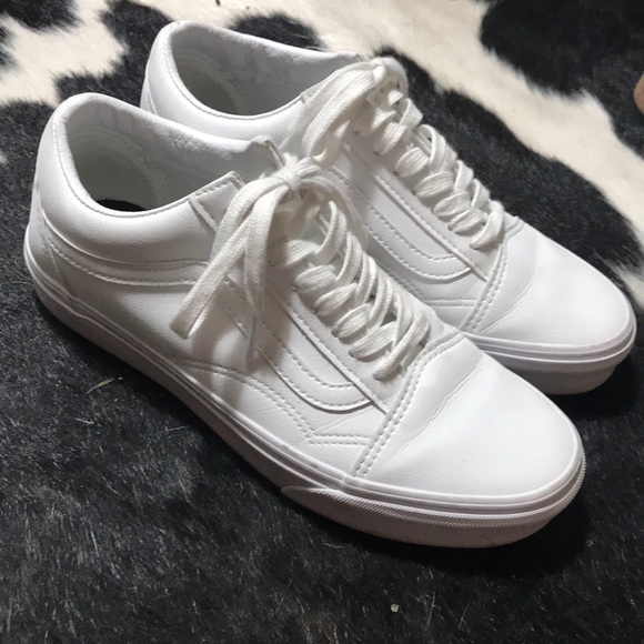Vans Shoes - White leather Vans